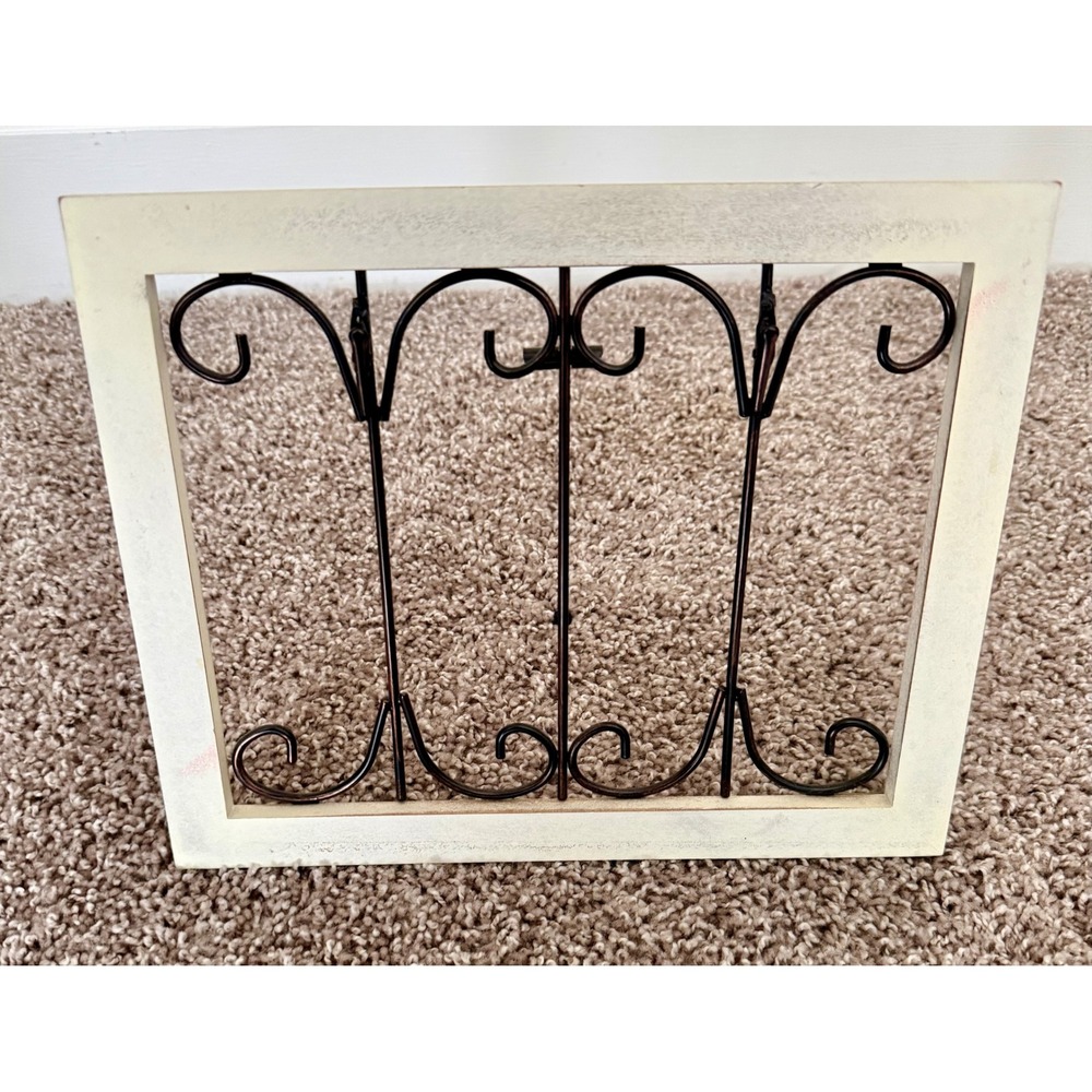 Hobby Lobby Scrollwork Picture Frame Cream Bronze 11.5x8.5 Excellent Distressed
